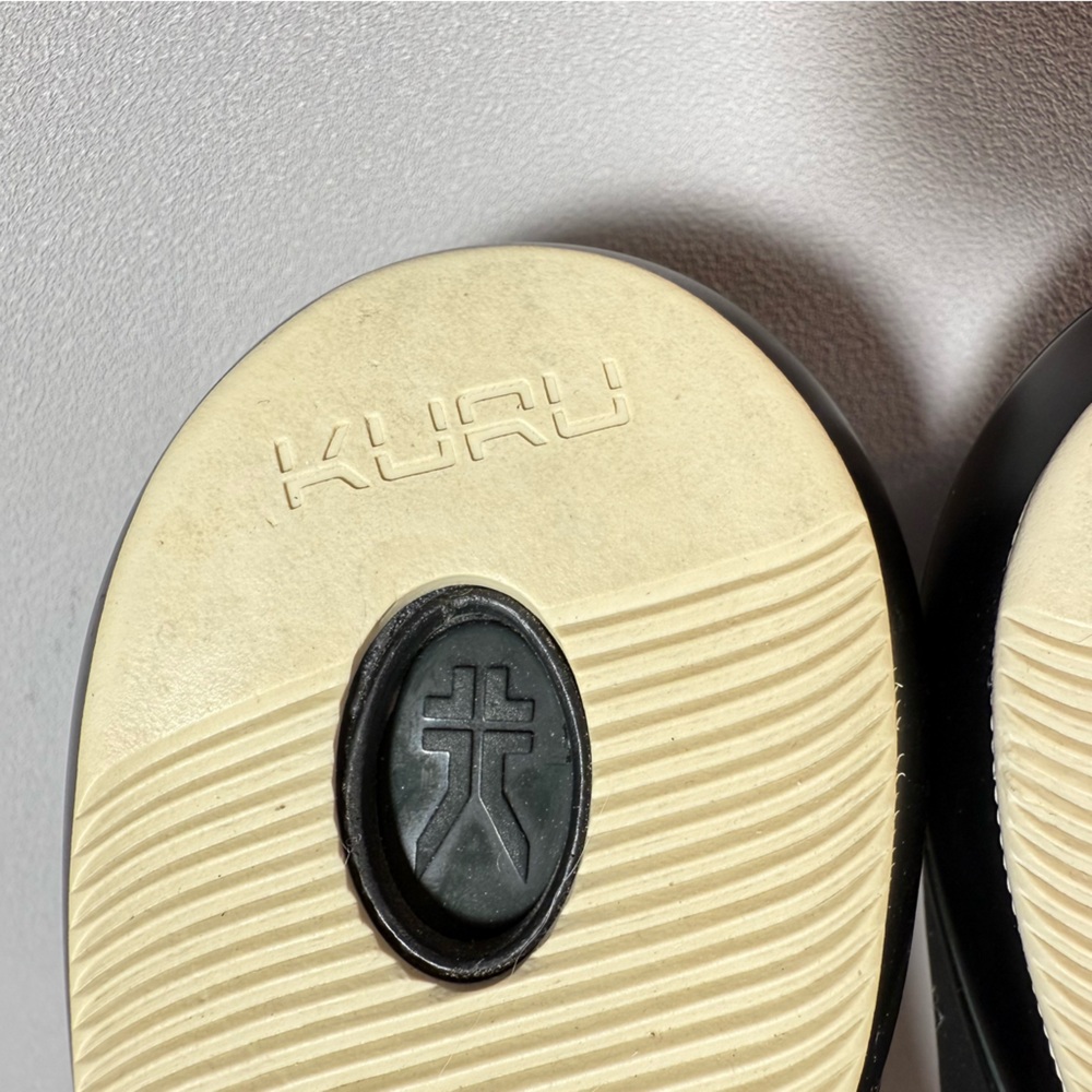 KURU Bella Black Leather Elastic Strap Mary Jane Ballet Flats - Picture 9 of 12